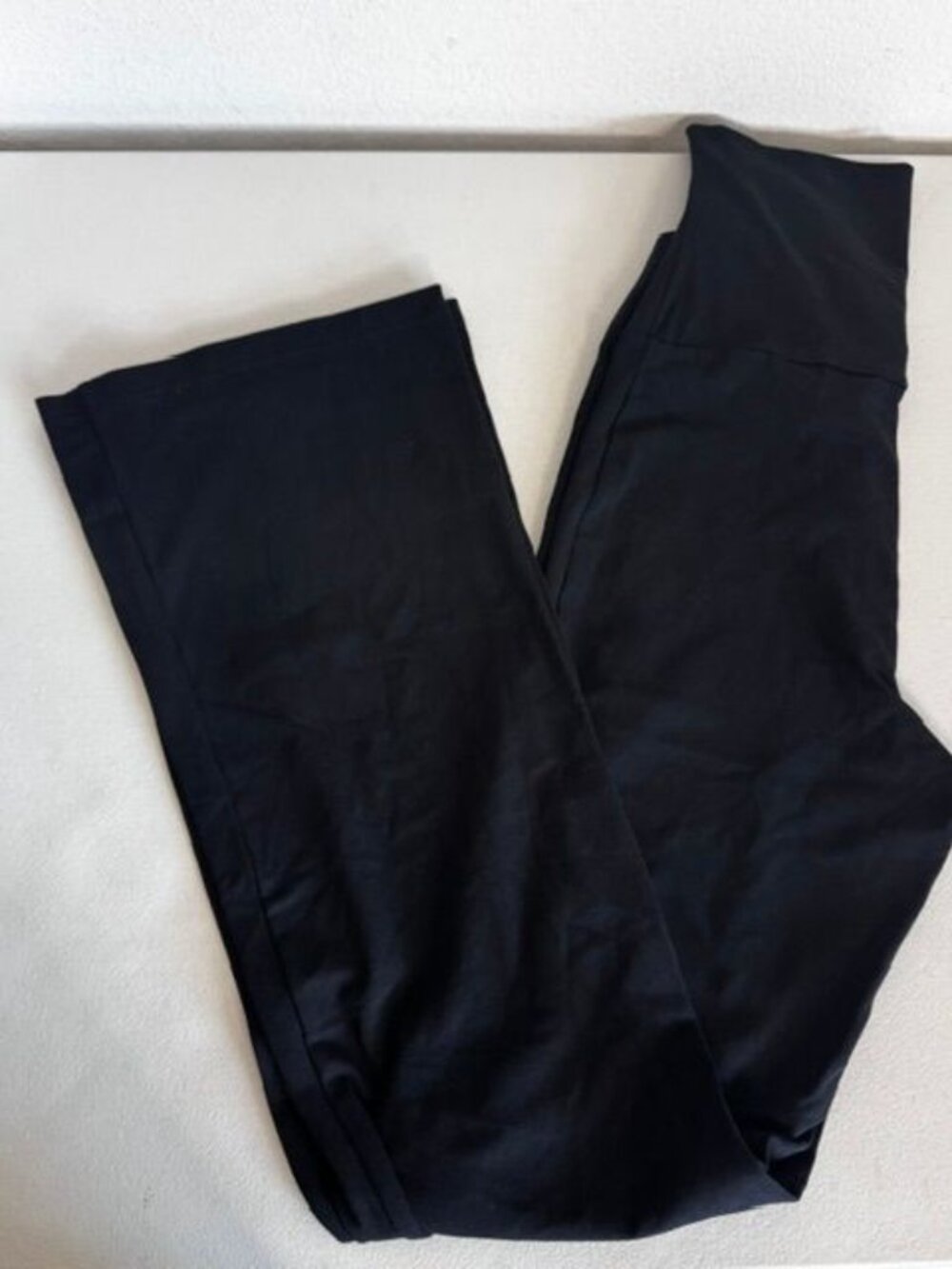 H&M black foldover waist flared pants, new with tags SM